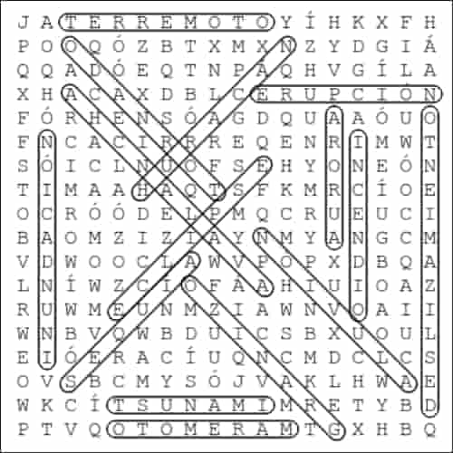 Solución sopa de letras