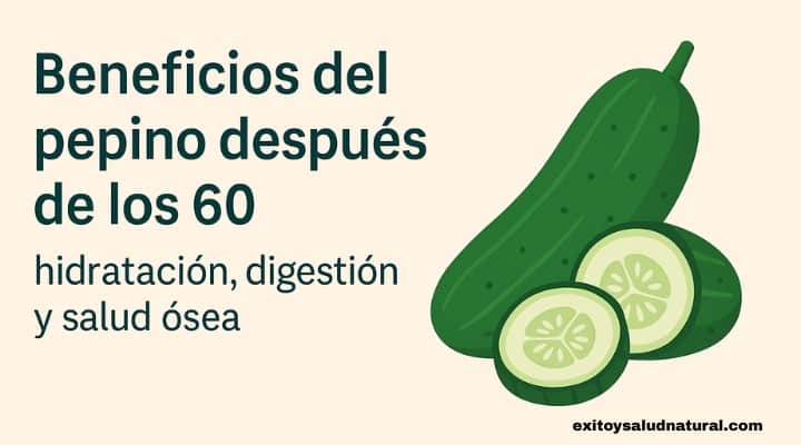 beneficios del pepino despues de los 60