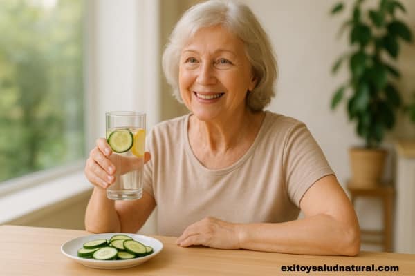 Beneficio del pepino después de los 60 hidrata