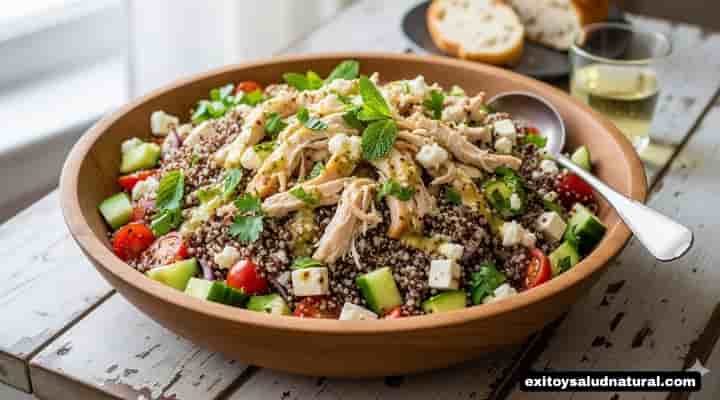 Recetas para diabéticos Ensalada de pollo y quinoa
